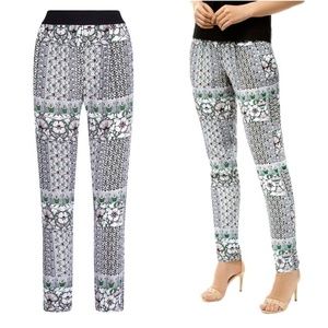 Maje Paris panita print crepe trousers